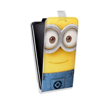 Дизайнерский вертикальный чехол-книжка для Iphone 5s Миньоны (на заказ)