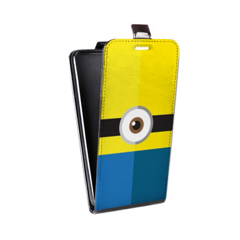 Дизайнерский вертикальный чехол-книжка для Iphone 7 Миньоны (на заказ)