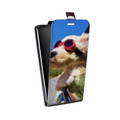 Дизайнерский вертикальный чехол-книжка для HTC Desire 728 Собаки