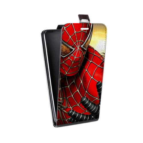 Дизайнерский вертикальный чехол-книжка для Samsung Galaxy Express Человек-паук