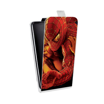 Дизайнерский вертикальный чехол-книжка для Iphone 5s Человек-паук (на заказ)