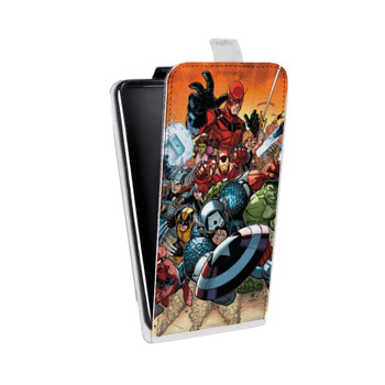 Дизайнерский вертикальный чехол-книжка для Iphone Xs Max Мстители (на заказ)