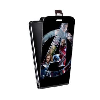 Дизайнерский вертикальный чехол-книжка для Huawei Honor 8 Мстители (на заказ)