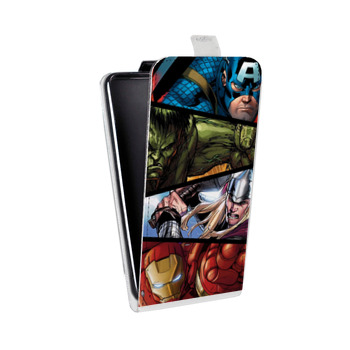Дизайнерский вертикальный чехол-книжка для Iphone 5s Мстители (на заказ)