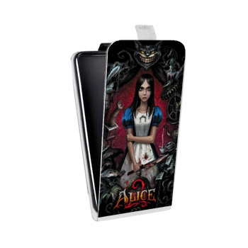 Дизайнерский вертикальный чехол-книжка для Iphone 5s Alice Madness Returns (на заказ)