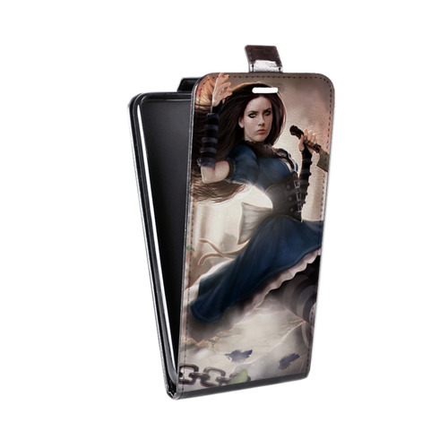 Дизайнерский вертикальный чехол-книжка для LG Optimus G2 Alice Madness Returns