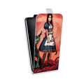 Дизайнерский вертикальный чехол-книжка для Iphone 12 Pro Alice Madness Returns