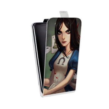 Дизайнерский вертикальный чехол-книжка для Iphone 5s Alice Madness Returns (на заказ)