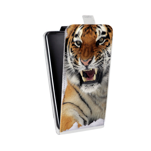 Дизайнерский вертикальный чехол-книжка для LG L80 Тигры