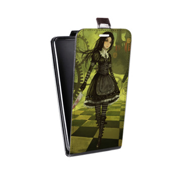 Дизайнерский вертикальный чехол-книжка для Alcatel One Touch Pop D5 Alice Madness Returns (на заказ)
