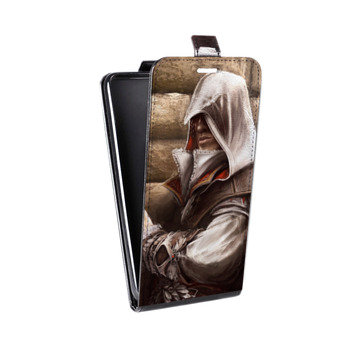 Дизайнерский вертикальный чехол-книжка для Huawei P10 Lite Assassins Creed (на заказ)