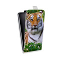 Дизайнерский вертикальный чехол-книжка для ASUS ZenFone Go ZB500KL Тигры