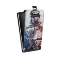 Дизайнерский вертикальный чехол-книжка для Alcatel One Touch Idol X Battlefield