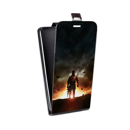 Дизайнерский вертикальный чехол-книжка для Samsung Galaxy Core Battlefield
