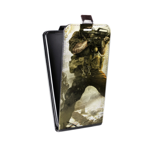 Дизайнерский вертикальный чехол-книжка для LG K4 Call of duty