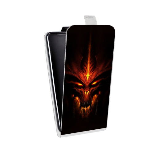 Дизайнерский вертикальный чехол-книжка для Alcatel One Touch Idol Ultra Diablo