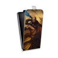 Дизайнерский вертикальный чехол-книжка для Samsung Galaxy Core Prime Diablo
