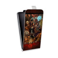 Дизайнерский вертикальный чехол-книжка для Samsung Galaxy Core Diablo