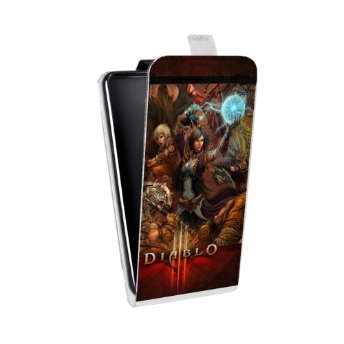 Дизайнерский вертикальный чехол-книжка для HTC 10 Diablo