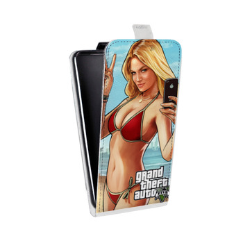 Дизайнерский вертикальный чехол-книжка для Iphone 5s GTA (на заказ)