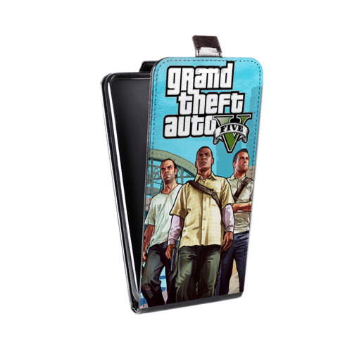 Дизайнерский вертикальный чехол-книжка для Realme 7 GTA