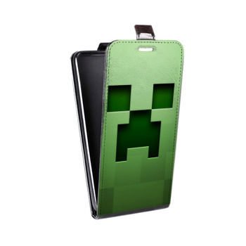 Дизайнерский вертикальный чехол-книжка для Samsung Galaxy J5 Minecraft (на заказ)