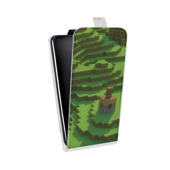 Дизайнерский вертикальный чехол-книжка для Huawei P10 Minecraft (на заказ)