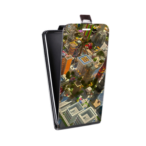 Дизайнерский вертикальный чехол-книжка для LG Optimus G2 mini Minecraft
