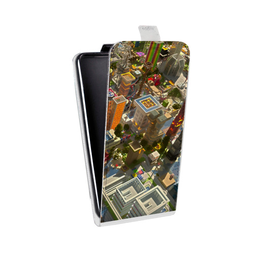 Дизайнерский вертикальный чехол-книжка для Iphone 12 Pro Minecraft