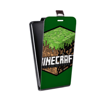Дизайнерский вертикальный чехол-книжка для Huawei Honor 8 Minecraft (на заказ)