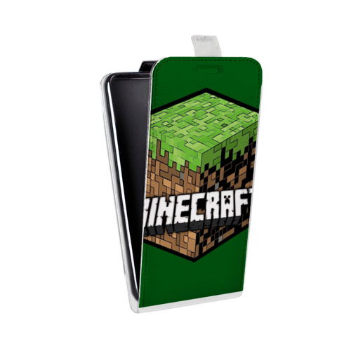 Дизайнерский вертикальный чехол-книжка для HTC Desire 601 Minecraft