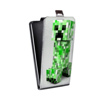 Дизайнерский вертикальный чехол-книжка для Samsung Galaxy Note 2 Minecraft (на заказ)
