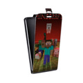 Дизайнерский вертикальный чехол-книжка для Realme 7 Pro Minecraft