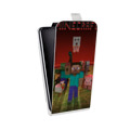 Дизайнерский вертикальный чехол-книжка для Meizu M2 Note Minecraft