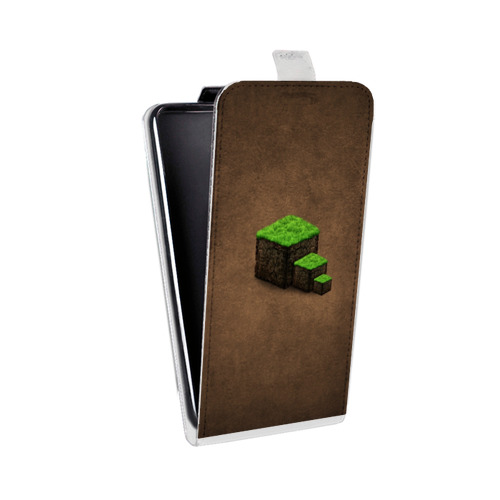 Дизайнерский вертикальный чехол-книжка для Alcatel Shine Lite Minecraft
