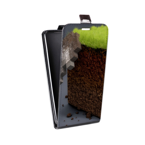 Дизайнерский вертикальный чехол-книжка для Samsung Galaxy J7 Minecraft