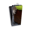 Дизайнерский вертикальный чехол-книжка для Samsung Galaxy Grand Minecraft