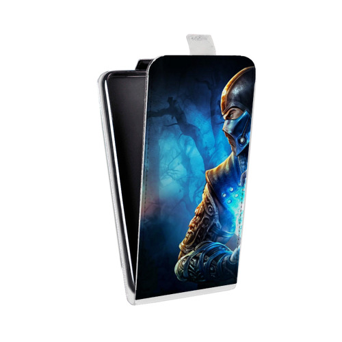 Дизайнерский вертикальный чехол-книжка для Iphone 12 Pro Mortal Combat