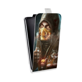 Дизайнерский вертикальный чехол-книжка для HTC One Mini Mortal Combat (на заказ)