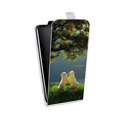 Дизайнерский вертикальный чехол-книжка для HTC 10 Щенки