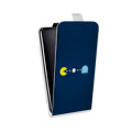Дизайнерский вертикальный чехол-книжка для Samsung Galaxy Core Pacman