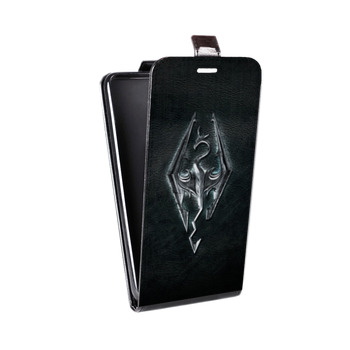 Дизайнерский вертикальный чехол-книжка для Iphone 7 Skyrim (на заказ)