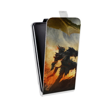 Дизайнерский вертикальный чехол-книжка для Samsung Galaxy J4 Skyrim (на заказ)