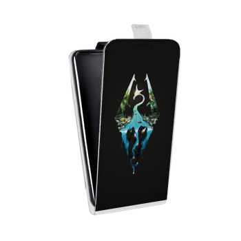 Дизайнерский вертикальный чехол-книжка для Iphone 5s Skyrim (на заказ)