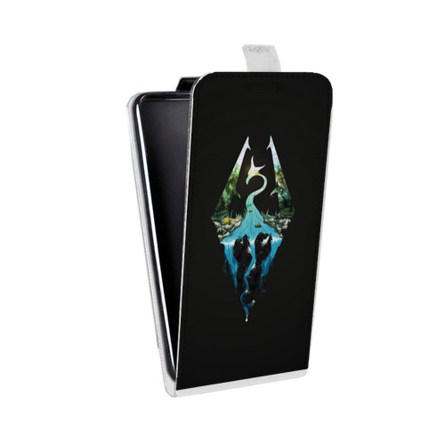 Дизайнерский вертикальный чехол-книжка для Iphone 12 Pro Skyrim