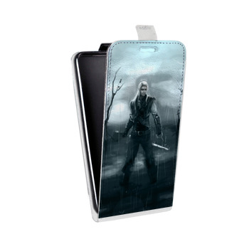 Дизайнерский вертикальный чехол-книжка для Samsung Galaxy S6 Witcher (на заказ)