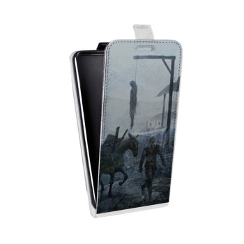 Дизайнерский вертикальный чехол-книжка для HTC One Mini Witcher (на заказ)
