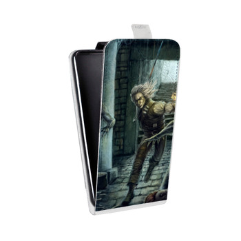 Дизайнерский вертикальный чехол-книжка для HTC One Mini Witcher (на заказ)