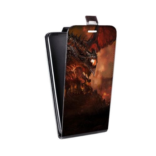 Дизайнерский вертикальный чехол-книжка для ZTE Blade V7 Lite World of warcraft