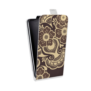 Дизайнерский вертикальный чехол-книжка для Samsung Galaxy Ace 3 Искусная хна (на заказ)